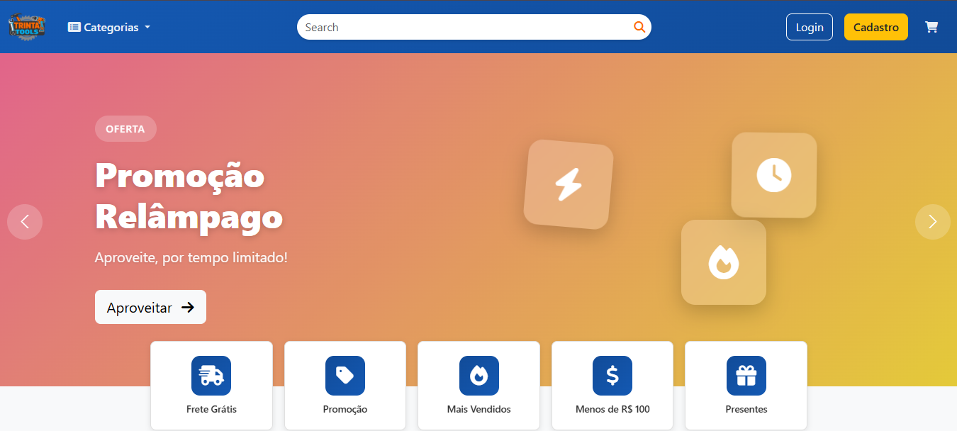 Loja online Trinta Tools ferramentas